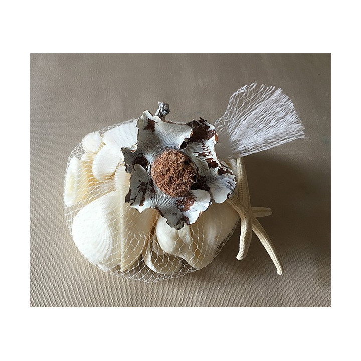Filet coquillages blancs fleur de coco par 12