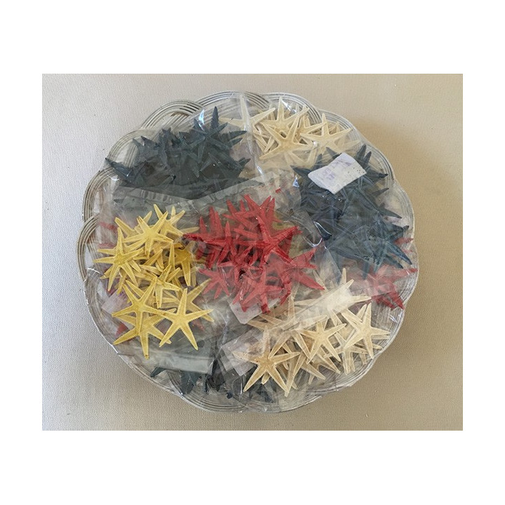 Corbeille avec 300 minis étoiles de mer 4/5cm