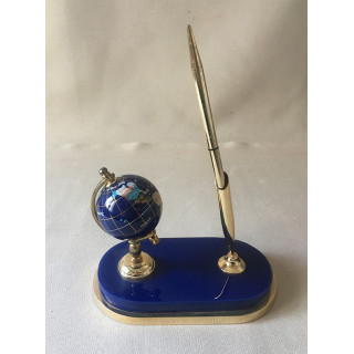 Planète Terre Lapis sur socle Porte Stylo avec Stylo  lot de 1