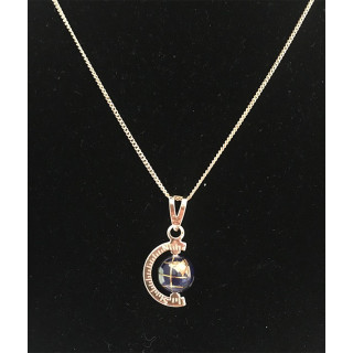 Pendentif Planète Terre sur Chaîne lot de 6
