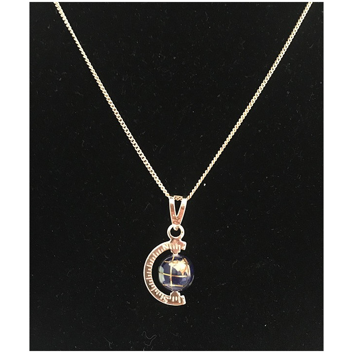 Pendentif Planète Terre sur Chaîne lot de 6