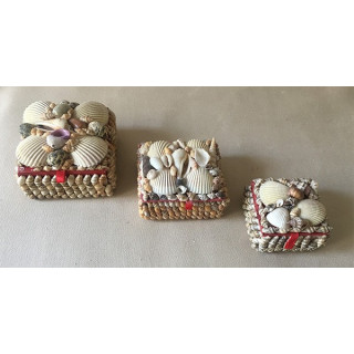 Coffret à Bijoux Carré petit modèle 7cm lot de 12