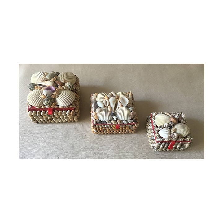 Coffret à Bijoux Carré petit modèle 7cm lot de 12