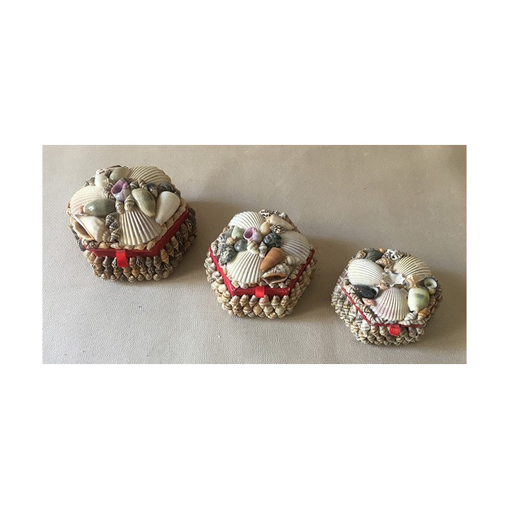 Coffret à Bijoux Hexagonal petit modèle 7cm lot de 12