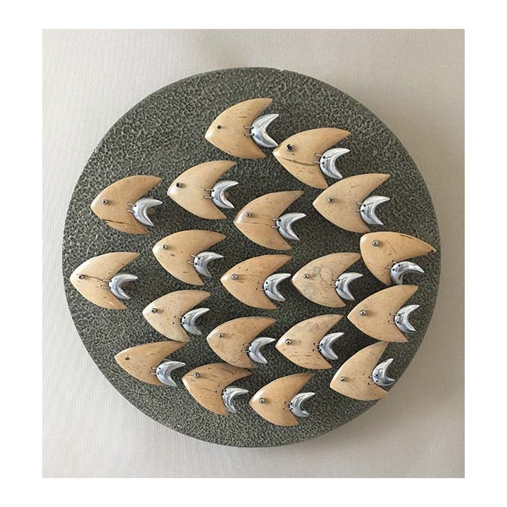 Décor Mural Poisson Rond 32cm 19 