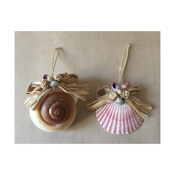 Déco coquillages Pailletés lot de 12