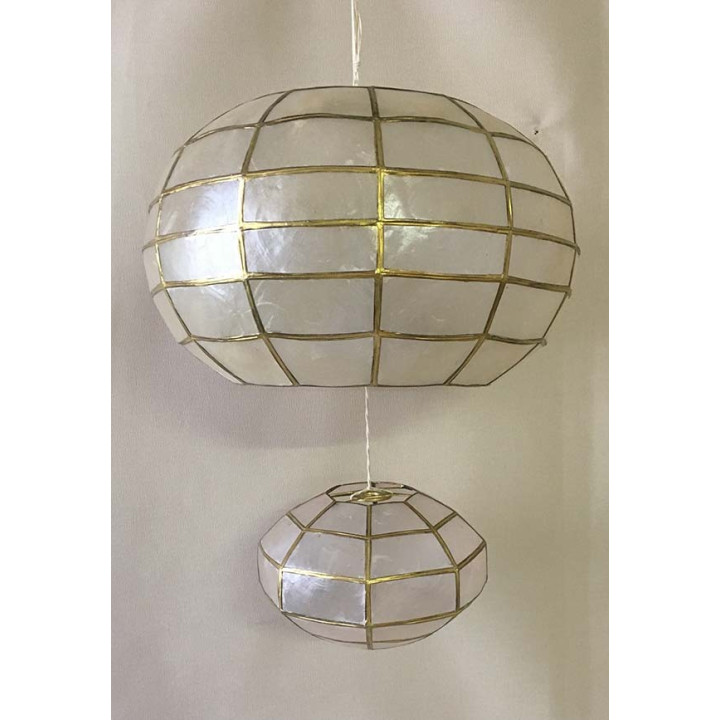 Luminaire Capiz 15cm lot de 2