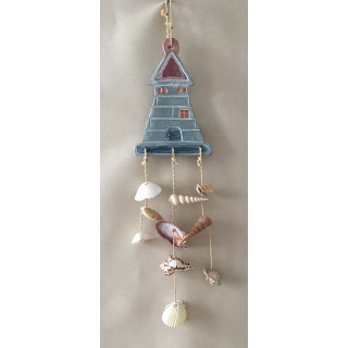 Phare Bois Blanchi 13x40cm lot de 6