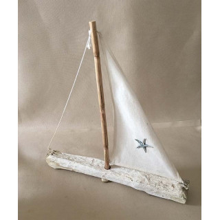 Bateau Bois Flotté 33cm lot de 6