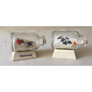 Bottle with Sand - Shells 5/6cm batch of 12