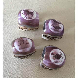 Round Towel Tigris Zodiac 5/7cm lot of 12