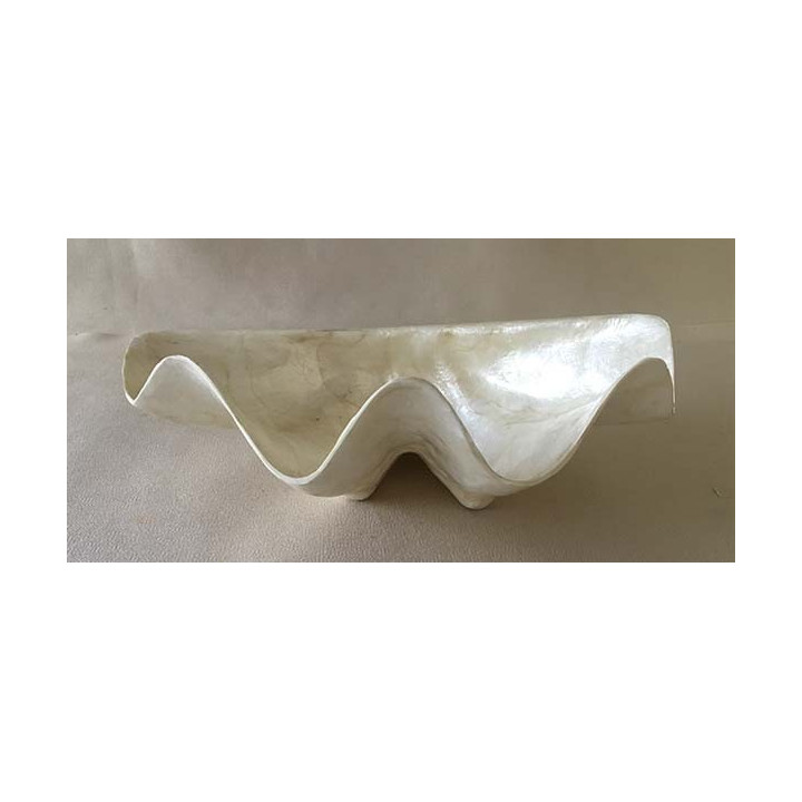 Plat Capiz Forme Benitier 25cm lot de 1