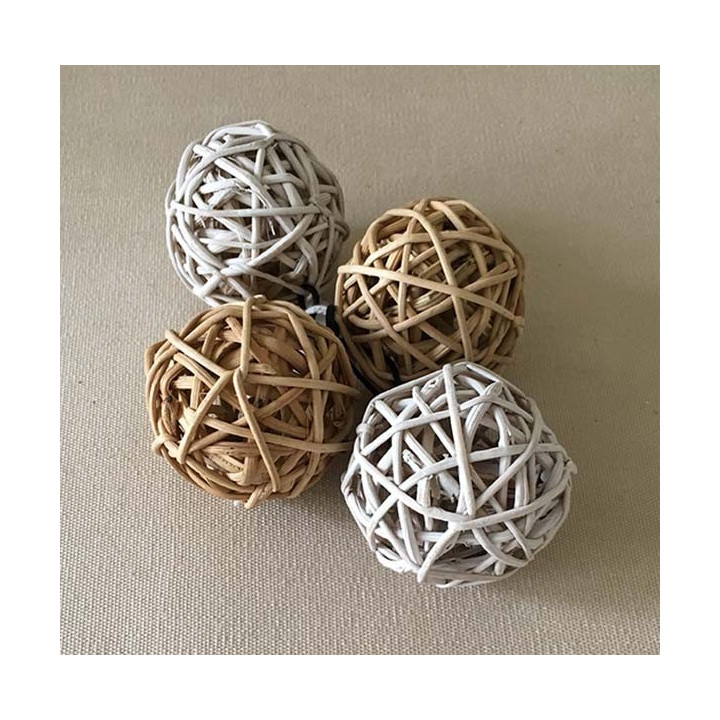Rattan ball 5cm lot of 12