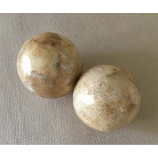 Boule déco nacre doré 7cm lot de 6