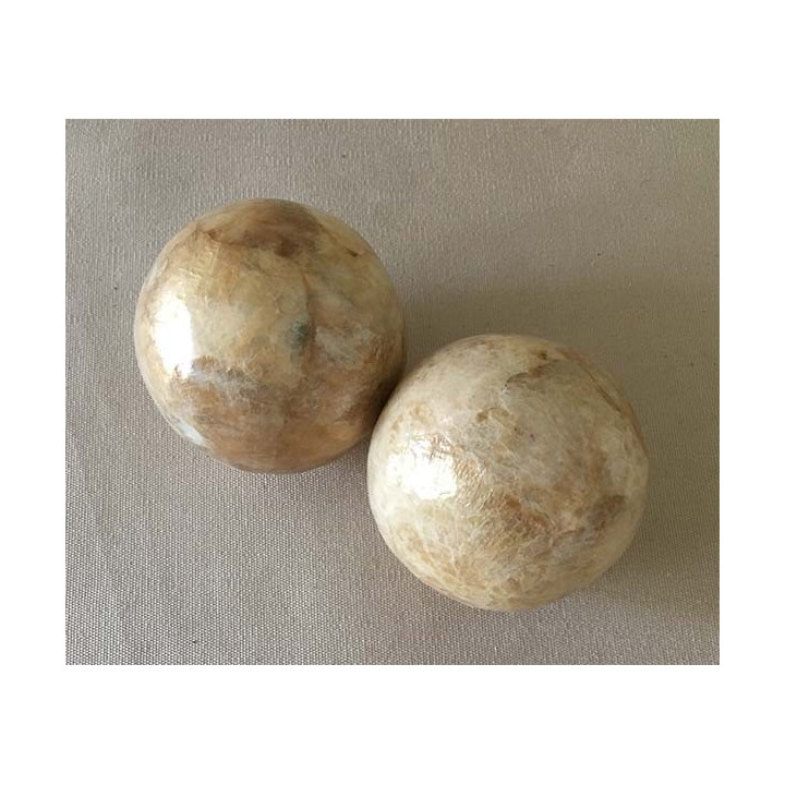 Golden pearl deco ball 7cm lot of 6