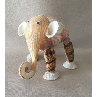 Eléphant en Coquillages 12cm lot de 6
