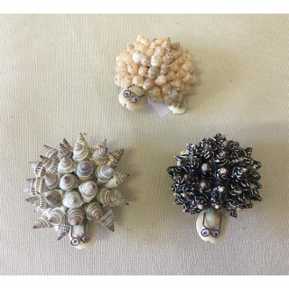 Tortue "Hérisson" formes assorties 6/8cm lot de 12