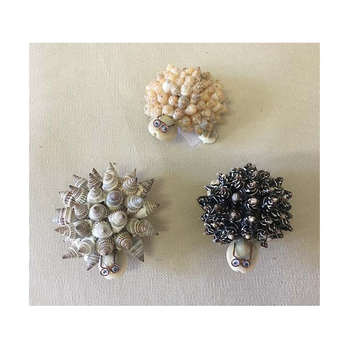 Tortue "Hérisson" formes assorties 6/8cm lot de 12