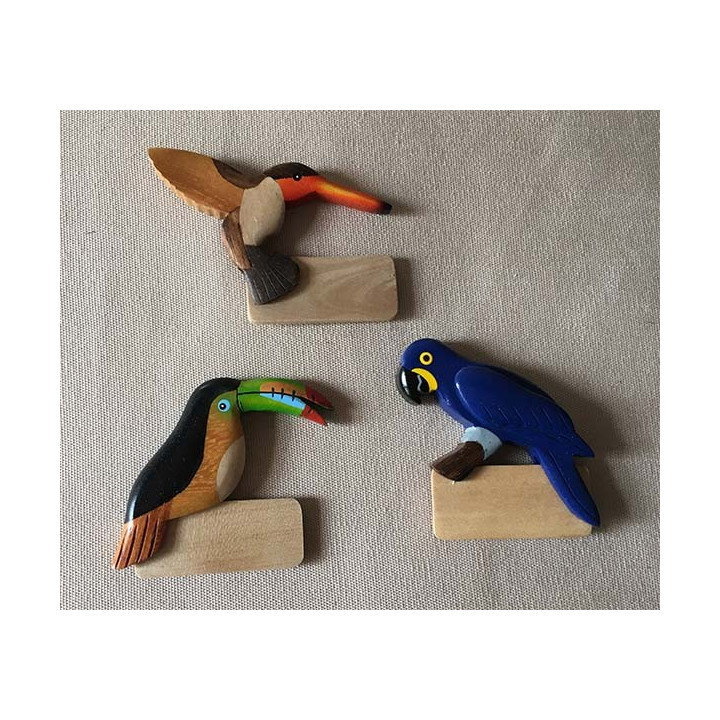 Magnet Oiseau Porte Message lot de 12