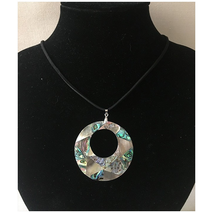 Abalone Paua pendant on Cordon lot of 6
