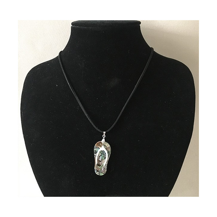 Pendentif Abalone Tong sur Cordon lot de 6