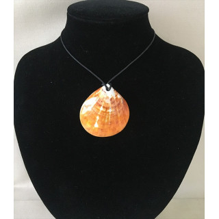 Orange Spondyle pendant on Cordon lot of 12