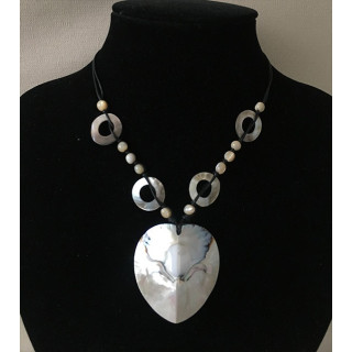 Heart Nautile necklace batch of 3