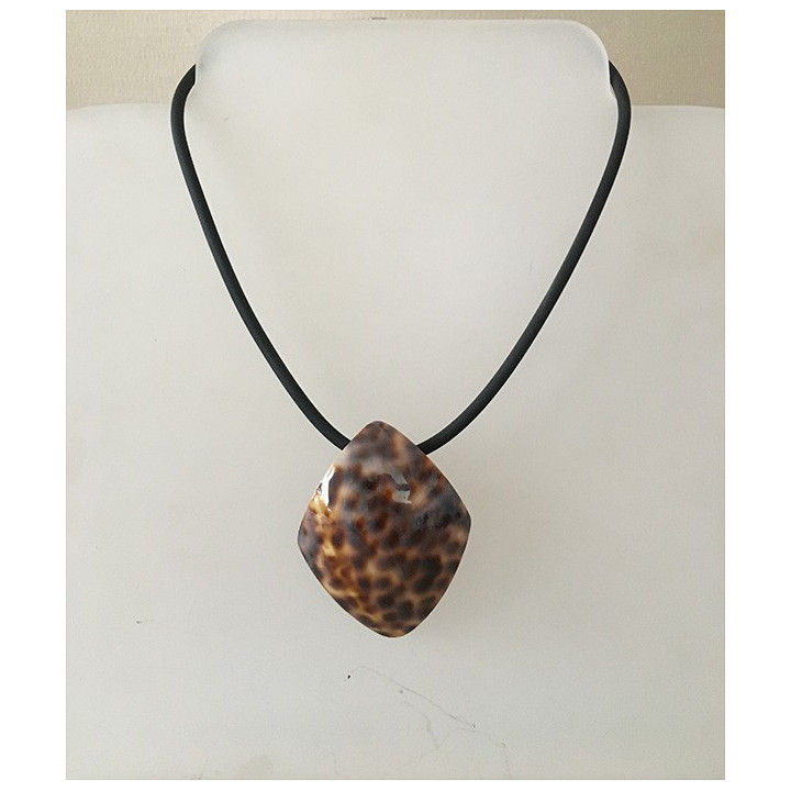 Pendentif Tigris Losange sur Cordon lot de 6