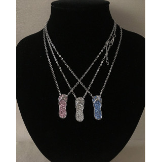 Pendentif Tong avec brillants sur chaine lot de 12