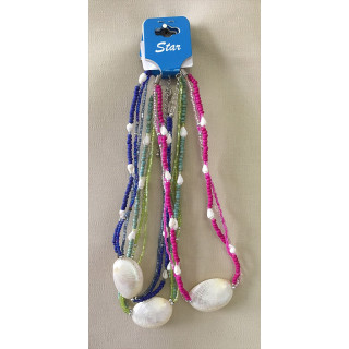 Collier Perles & Abalone Nacrée lot de 12