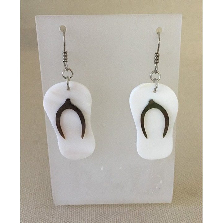 Boucles d'oreilles tong Nacrée lot de 12