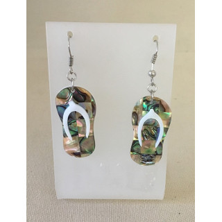 Abalone 30mm tong earrings by 6