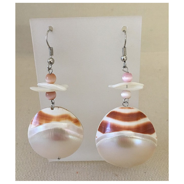 Boucles d'oreilles Crochet Nautile lot de 6