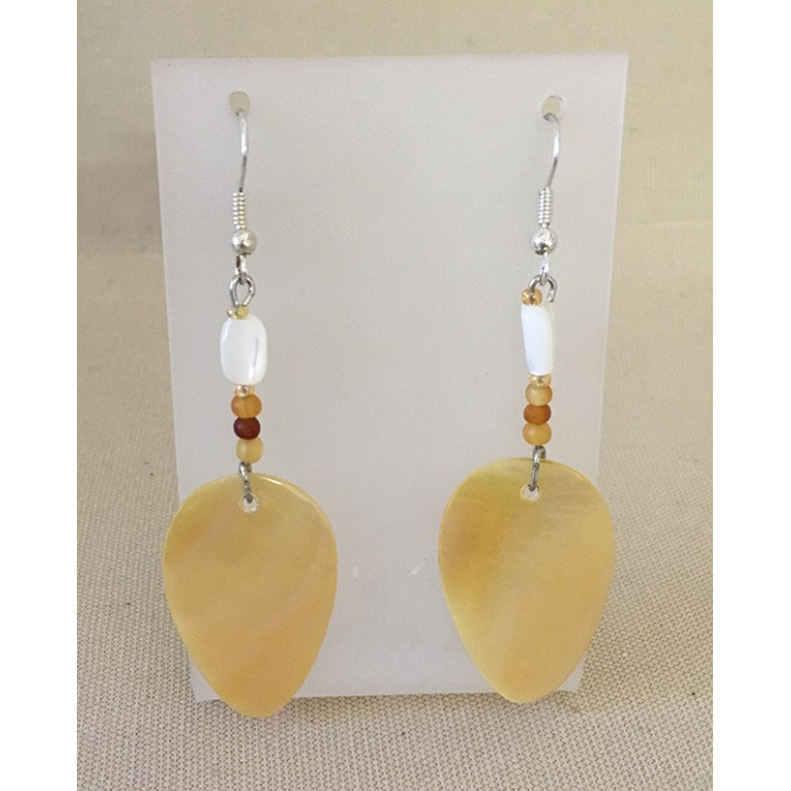 Nacre Disc Crochet Earrings - Pearls Lot of 12