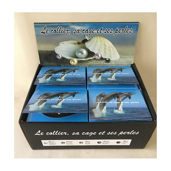 Boite 5 Perles avec Chaine & Cage lot de 24