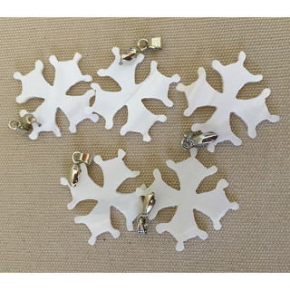 Pendant Nacre Croix du Languedoc 30mm lot of 12