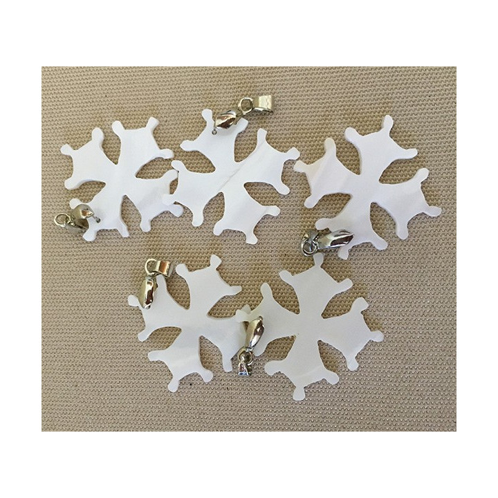 Pendant Nacre Croix du Languedoc on Cordon lot of 12