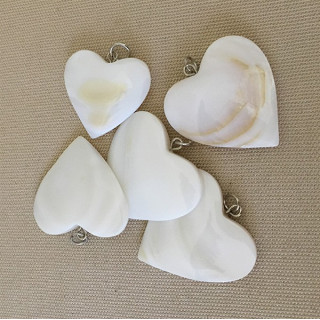 Pendentif Coeur Nacre 30mm lot de 12