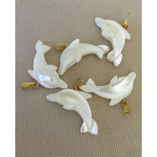 Pendentif Nacre Dauphin lot de 25