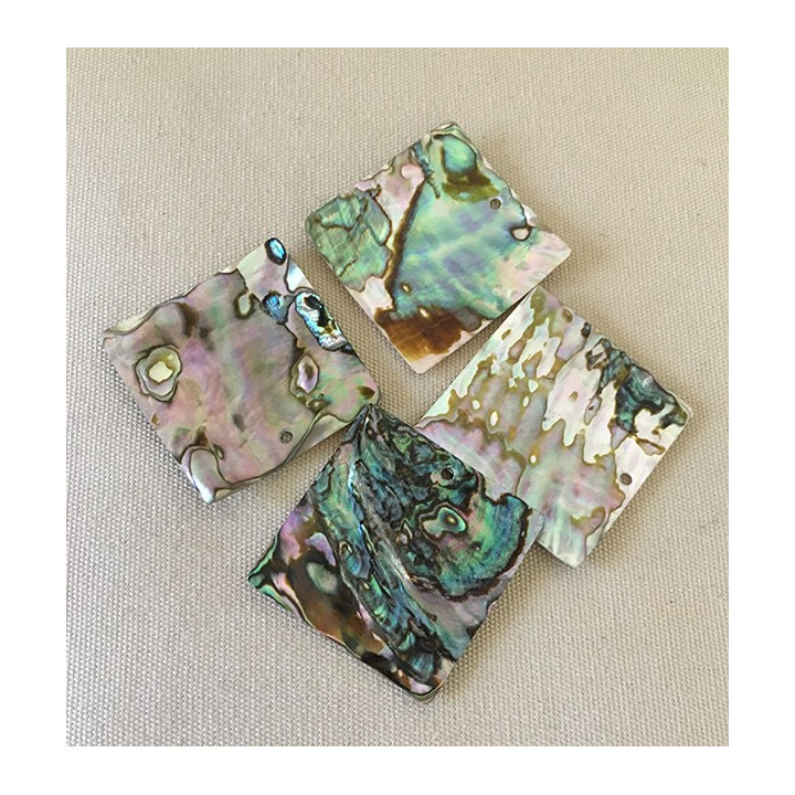Pendentif Abalone Carré 42mm lot de 10