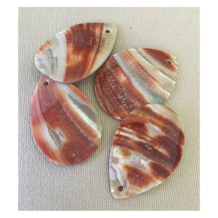 Abalone Tear 42mm pendant batch of 10