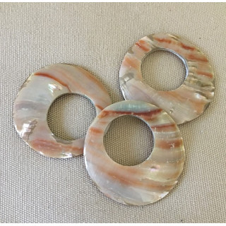 Abalone Round Hollow4cm lot of 10