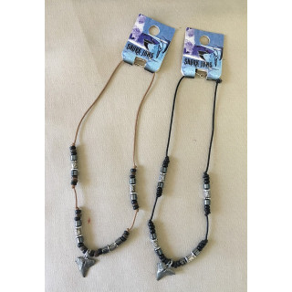 Metal Shark Tooth Collars Matched by 24