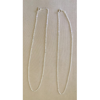 Chaine Argentée 45cm lot de 12