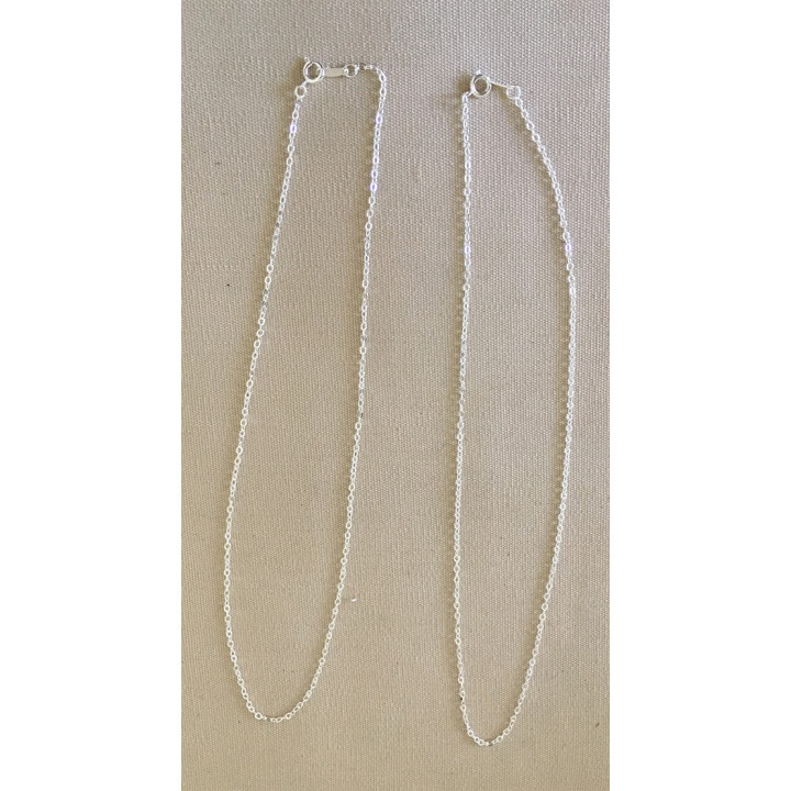 Silver chain 45cm lot of 12