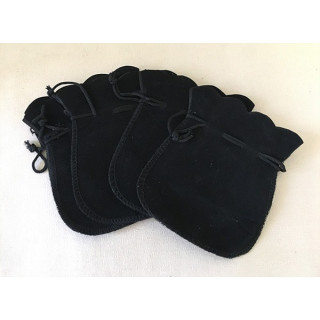 Pochette façon velour noire 11x12cm par 12