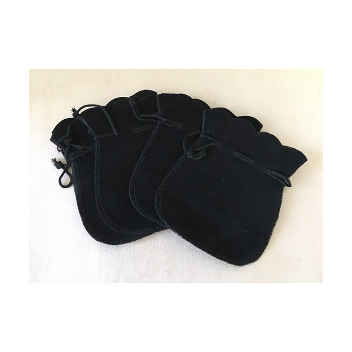 Black velvet pocket 11x12cm by 12