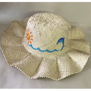 Chapeau Paille Bords Ondulés lot de 12