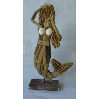 Natural driftwood siren 40cm by 2