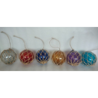 Boule de verre color diam. 12cm par 6